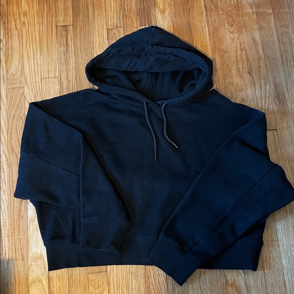Cropped Black Women's Hoodie
